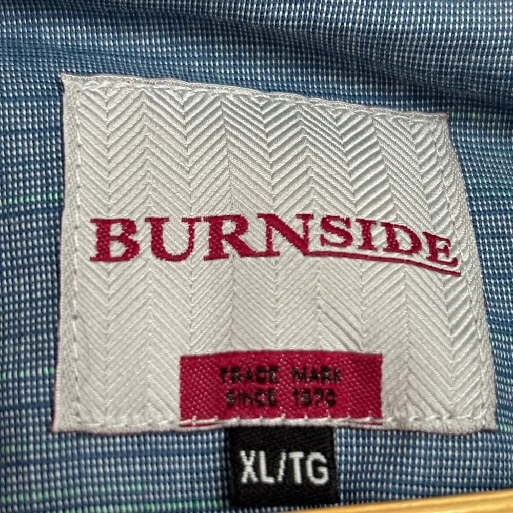 Burnside 24” PTP Men’s Button Down Shirt with Multicolour Pattern, Size XL Blue. - Picture 4 of 7